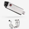 Lextek Brushed Stainless Steel RP2 300mm High Level Exhaust System for Yamaha MT-09 Tracer (18-20)