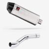 Lextek Brushed Stainless Steel RP2 300mm Exhaust with Link Pipe for Kawasaki Z800 (13-16)