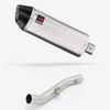 Lextek Brushed Stainless Steel RP2 300mm Exhaust with High Level Link Pipe