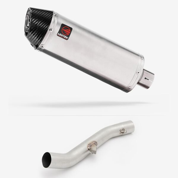 Lextek Brushed Stainless Steel RP2 300mm Exhaust with High Level Link Pipe