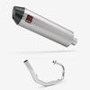 Lextek Brushed Stainless Steel RP1 400mm Exhaust System for Lexmoto LXR 125