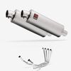 Lextek Matt Stainless Steel OP1 350mm Exhaust System for Yamaha FJR1300 (01-19)