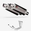 Lextek Smoked Stainless Steel OP16 250mm Exhaust System for Yamaha FJR1300 (01-19)