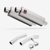 Lextek Matt Stainless Steel OP1 350mm Exhaust with Link Pipe for Yamaha FJR1300 (01-19)