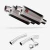 Lextek Smoked Stainless Steel OP16 250mm Exhaust with Link Pipe for Yamaha FJR1300 (01-19)