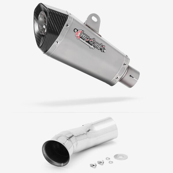 Lextek Stainless Steel XP10 Matt Exhaust 210mm with Link Pipe for KTM 790 Duke (18-21)