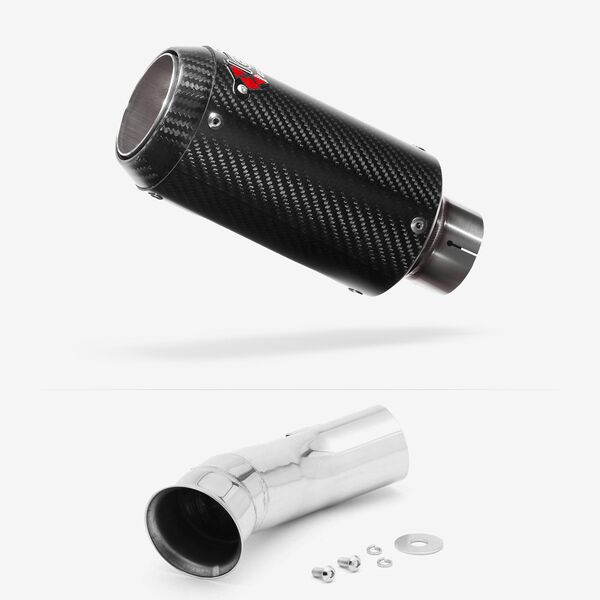 Lextek Carbon Fibre CP8C Exhaust 150mm with Link Pipe for KTM 790 Duke (18-21)