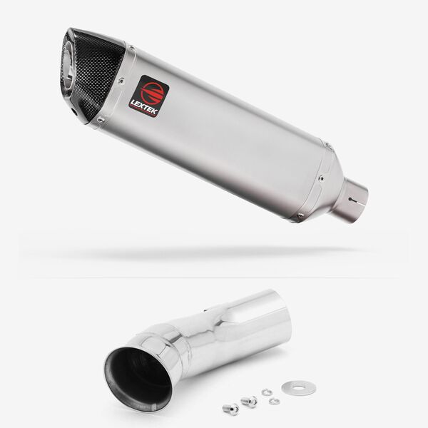 Lextek Matt Stainless Steel VP1 300mm Exhaust with Link Pipe for KTM 790 Duke (18-21)