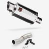 Lextek Stainless Steel YP4 Stubby Exhaust 200mm Exhaust with Low Level Link Pipe
