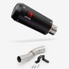 Lextek Carbon Fibre CP9C Exhaust 180mm Low Level with Link Pipe for Ducati Scrambler 1100 (18-20)