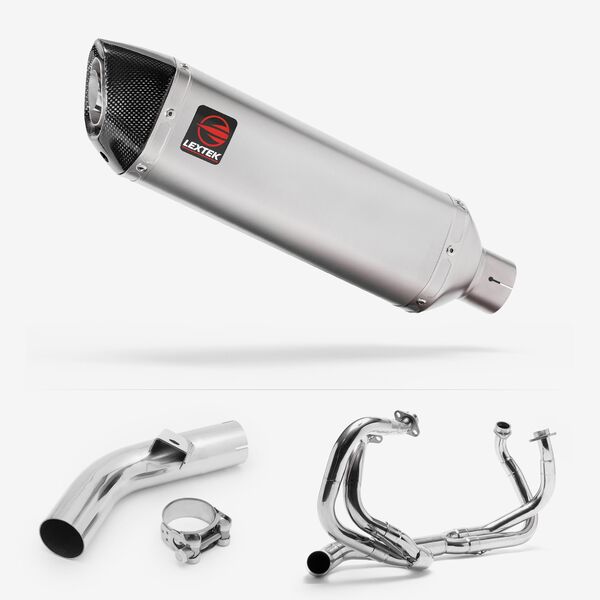 Lextek Matt Stainless Steel VP1 300mm Exhaust System for Honda VFR800 X Crossrunner (11-14)