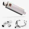 Lextek Matt Stainless Steel OP1 350mm Exhaust System for Honda VFR800 X Crossrunner (11-14)