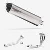 Lextek Stainless Steel RP1 Gloss Oval Exhaust System 400mm for Triumph Tiger 1050 Sport (13-20)