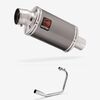Lextek Smoked Stainless Steel OP15 200mm Exhaust System for Lexmoto Isca 125