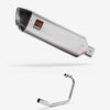Lextek Matt Stainless Steel VP1 300mm Exhaust System for Lexmoto Isca
