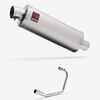 Lextek Matt Stainless Steel OP1 350mm Exhaust System for Lexmoto Isca