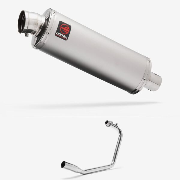 Lextek Matt Stainless Steel OP1 350mm Exhaust System for Lexmoto Isca