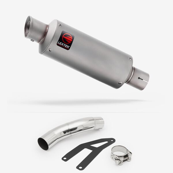 Lextek Matt Stainless Steel GP1 240mm Exhaust with Low Level Link Pipe