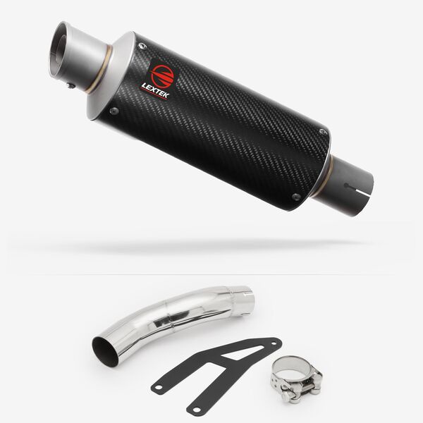 Lextek Carbon Fibre GP8C 240mm Exhaust with Low Level Link Pipe