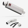 Lextek Matt Stainless Steel OP1 350mm Exhaust with Low Level Link Pipe