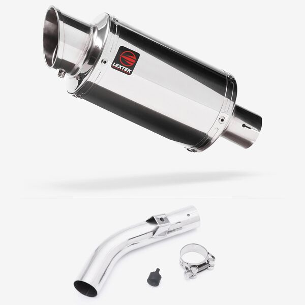 Lextek Stainless Steel YP4 Stubby Exhaust 200mm with Link Pipe