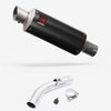 Lextek Carbon Fibre GP8C GP Stubby Exhaust 240mm with Link Pipe