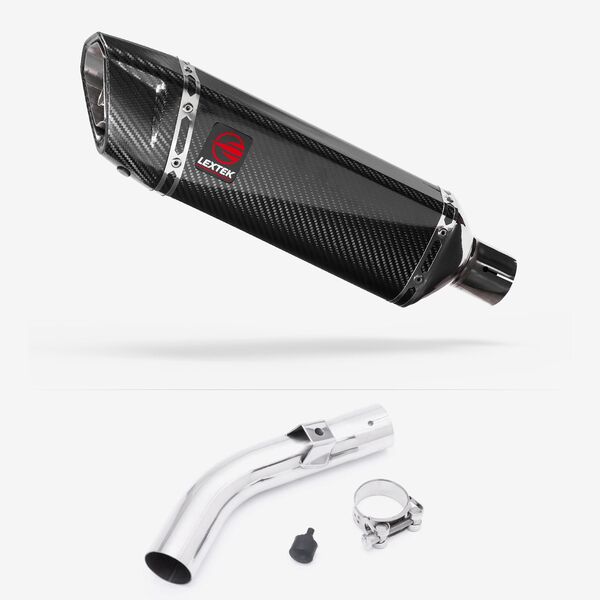 Lextek Carbon Fibre SP9C 300mm Exhaust with Link Pipe for Honda VFR800X Crossrunner (11-14)