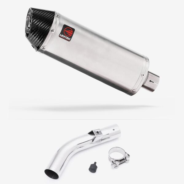 Lextek Brushed Stainless Steel RP2 300mm Exhaust with Link Pipe