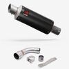 Lextek Carbon Fibre GP8C 240mm Exhaust with Link Pipe for Benelli TNT 125/135 (17-20)