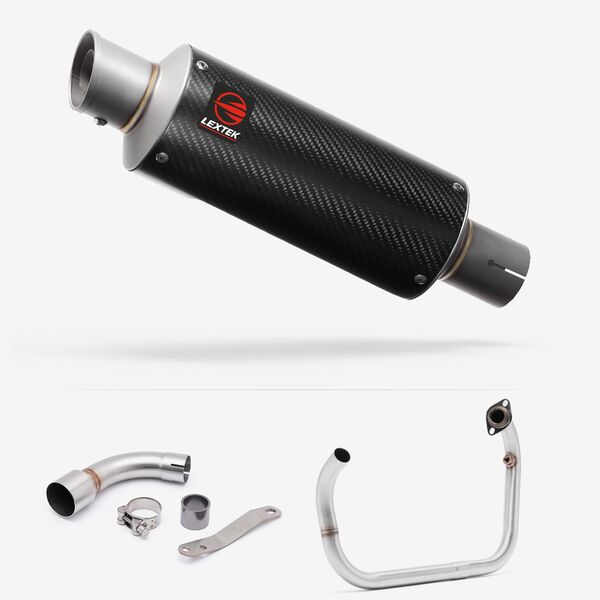 Lextek Carbon Fibre GP8C 240mm Exhaust System for Benelli TNT 125/135 (17-24)