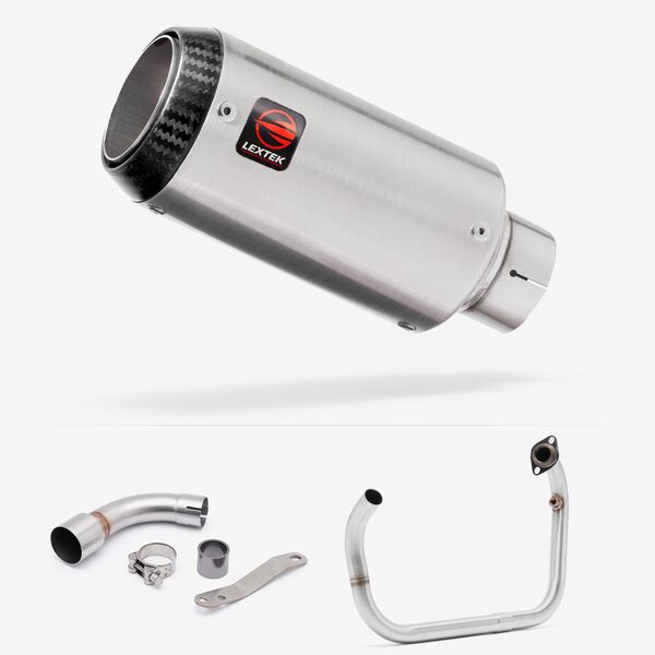 Lextek Matt Stainless Steel CP1 150mm Exhaust System for Benelli TNT 125/135 (17-24)