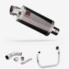 Lextek Dark Tint Stainless Steel OP16 Full Exhaust System 250mm for Benelli TNT 125/135 (17-24)
