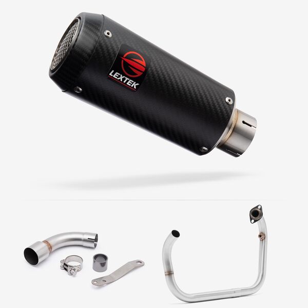 Lextek Carbon Fibre CP9C 180mm Exhaust System for Benelli TNT 125/135 (17-24)
