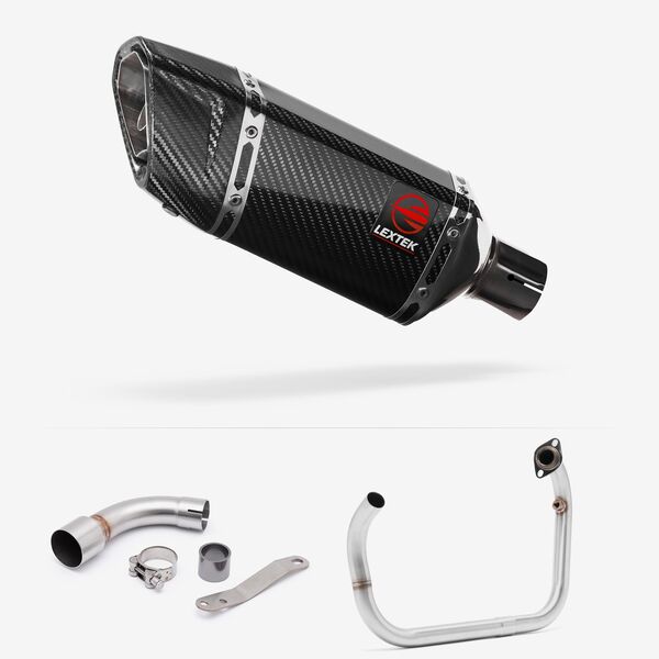Lextek Carbon Fibre SP11C 200mm Exhaust System for Benelli TNT 125/135 (17-24)