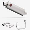 Lextek Matt Stainless Steel OP1 350mm Exhaust System for Benelli TNT 125/135 (17-24)
