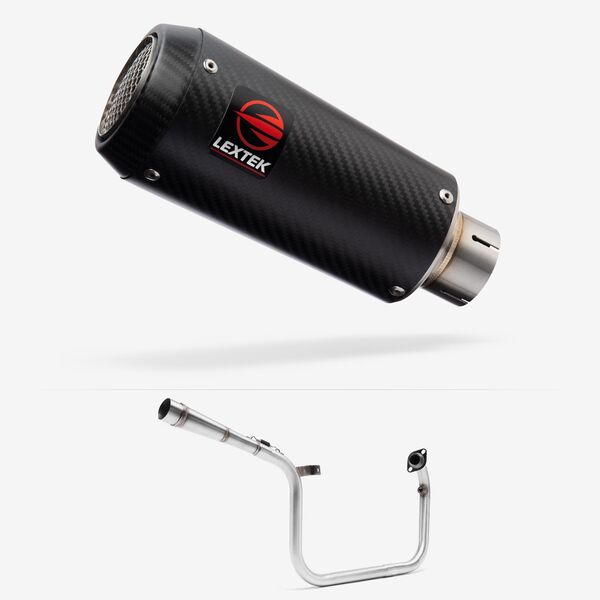 Lextek Carbon Fibre CP9C 180mm Exhaust System for Benelli TNT 125/135 (17-24)
