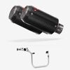 Lextek Carbon Fibre CP8C Exhaust System 150mm Twin Underseat for Benelli TNT 125/135 (17-24)