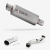 Lextek Stainless Steel GP1 Matt GP Stubby Exhaust 240mm with Link Pipe for KTM 790 Duke (18-21)
