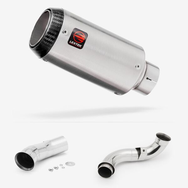 Lextek Matt Stainless Steel CP1 150mm Exhaust with Link Pipe for KTM 790 Duke (18-21)