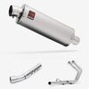 Lextek Matt Stainless Steel OP1 350mm Exhaust System for Yamaha Tenere 700 (19-24)