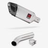 Lextek Stainless Steel SP5 Matt Exhaust 200mm with Link Pipe for Honda VFR400 NC21 (85-88)