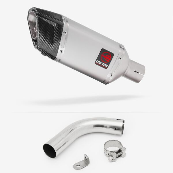 Lextek Matt Stainless Steel SP5 200mm Exhaust with Link Pipe for Honda CB1000R (08-17)