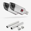 Lextek Matt Stainless Steel SP5 200mm Exhaust with Link Pipes for Honda CBR1100XX Blackbird (96-07)