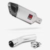 Lextek Stainless Steel SP5 Matt Exhaust 200mm with Link Pipe for Lexmoto LXR 125 & 380