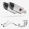 Lextek Stainless Steel SP5 Matt Exhaust System 200mm for Suzuki GSX 1400 (01-04)