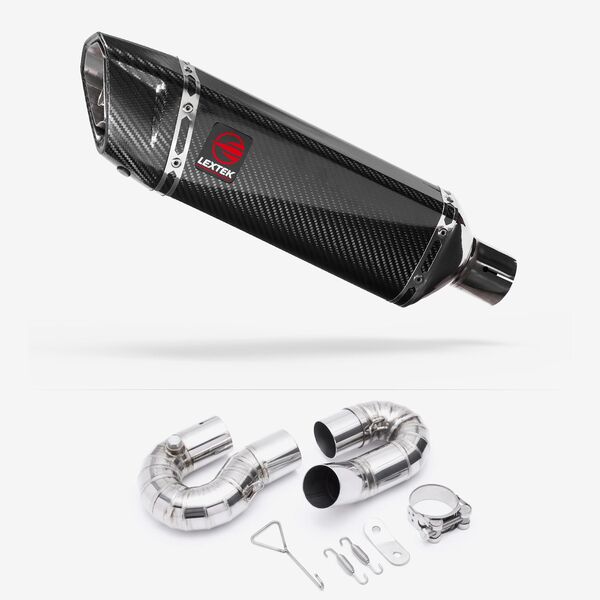 Lextek Carbon Fibre SP9C Gloss Exhaust 300mm with Link Pipe for Honda CBR1000 RR (08-13)