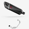 Lextek Carbon Fibre SP9C Gloss Exhaust System 300mm for Honda CBF 125 (08-16)