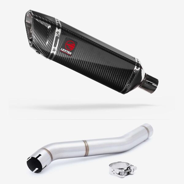 Lextek Carbon Fibre SP9C 300mm Exhaust with Link Pipe for Honda CBR600 F (87-90)