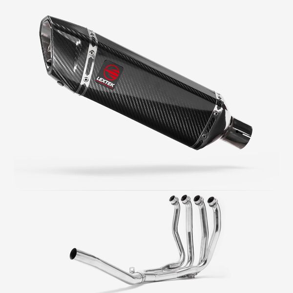 Lextek Carbon Fibre SP9C Gloss Exhaust System 300mm for Suzuki GSX 1300 R Hayabusa (99-07)