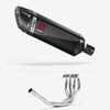 Lextek Carbon Fibre SP9C Gloss Exhaust System 300mm for Kawasaki ZX-6R Ninja (09-20)